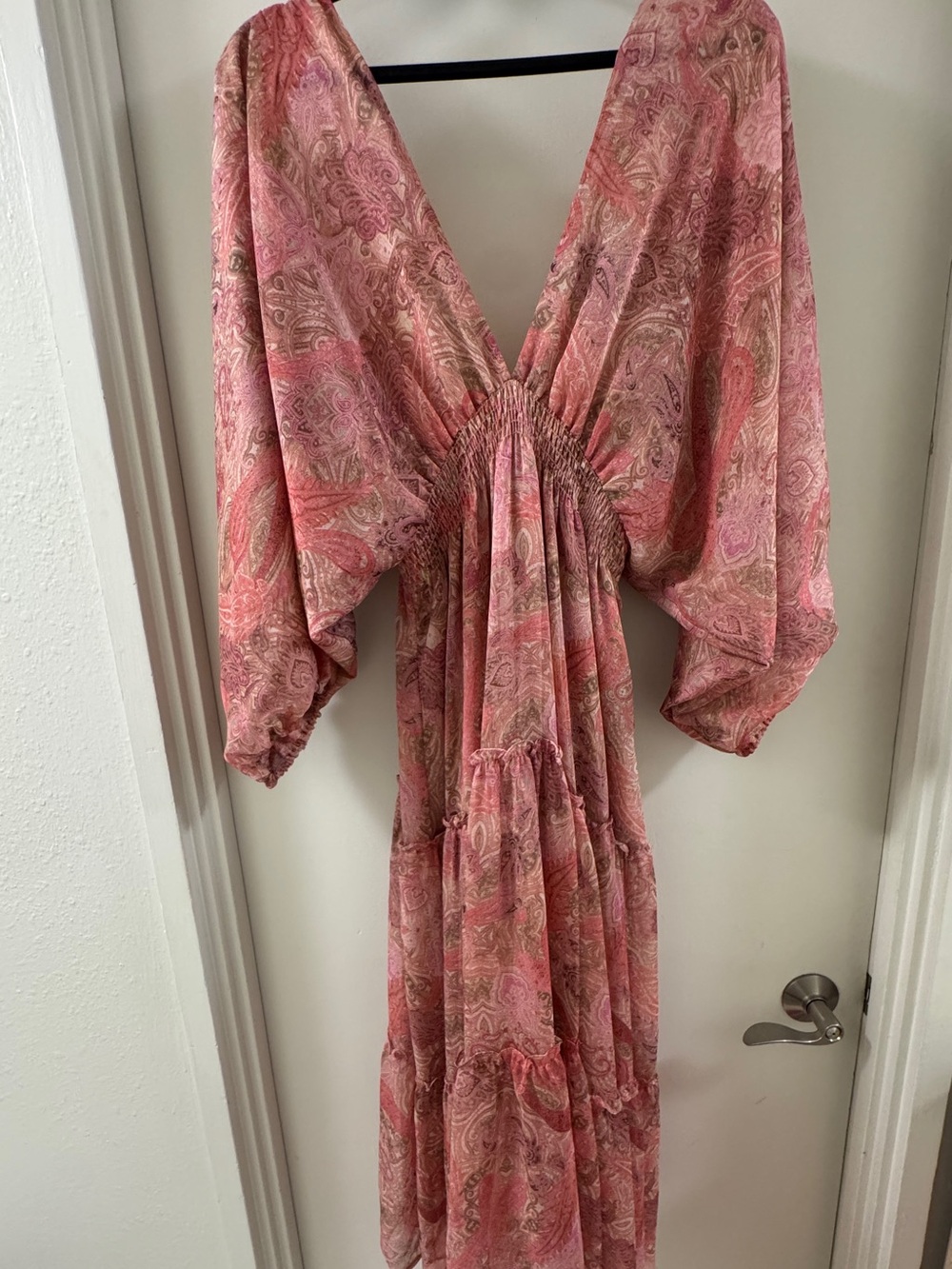 Misa Los Angeles Stefanya Paisley Tiered Maxi Dress